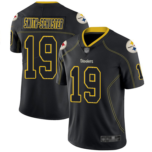 Men Pittsburgh Steelers Football 19 Limited Lights Out Black JuJu Smith Schuster Rush Nike NFL Jersey
